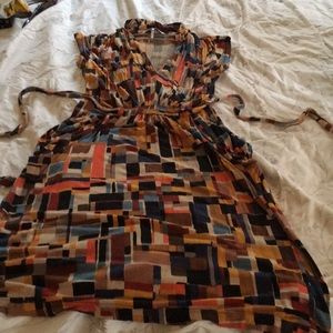 Geo pattern cotton dress